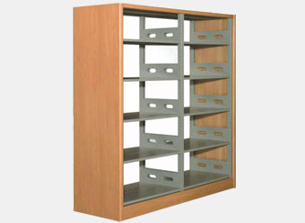 鋼木結(jié)合雙節(jié)圖書館書架